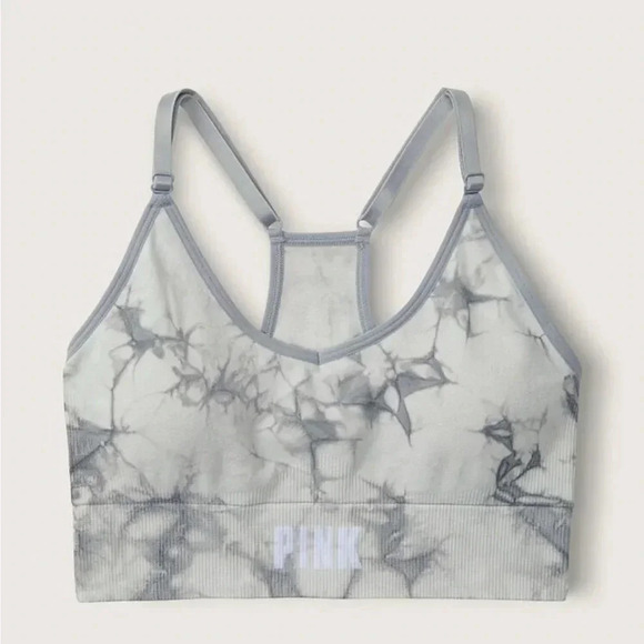 Victoria’s Secret PINK sports bra, longline. Size Small women. Grey. Comfy - Picture 3 of 7